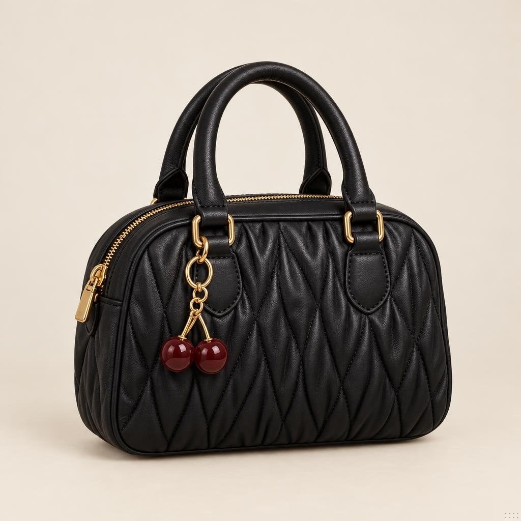 Mini Sac Plissé Noir